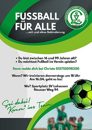 Plakat Fussball für Alle