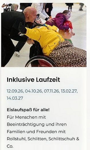 Eislaufen für Menschen mit Behinderung
